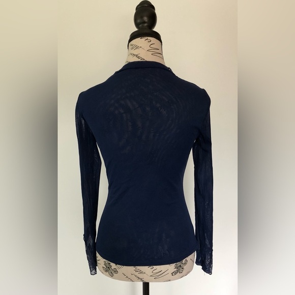 Semi Sheer Top w/Embroidered Detail - Picture 5 of 7